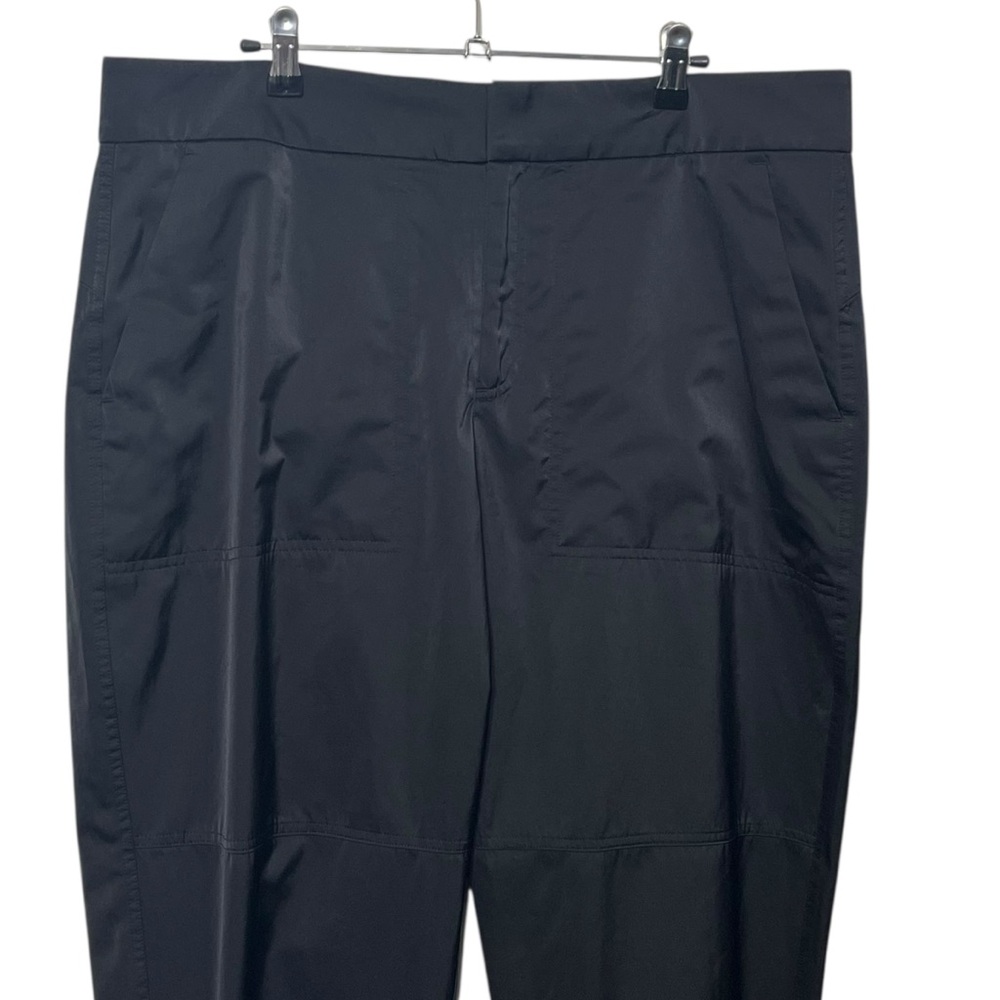 Athleta Radiant Joggers Women’s Size 16 Black Tapered Zip Ankle Sporty Luxe - Picture 3 of 14